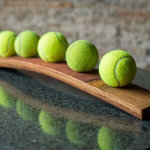 5 Tennis Ball Wine Barrel Display