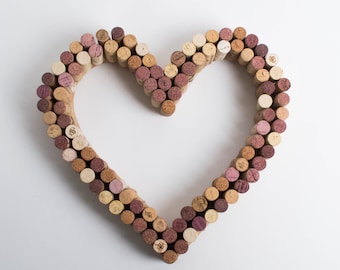 Wine Cork Heart Wreath