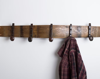 Large Bent Railroad Spike Coatrack