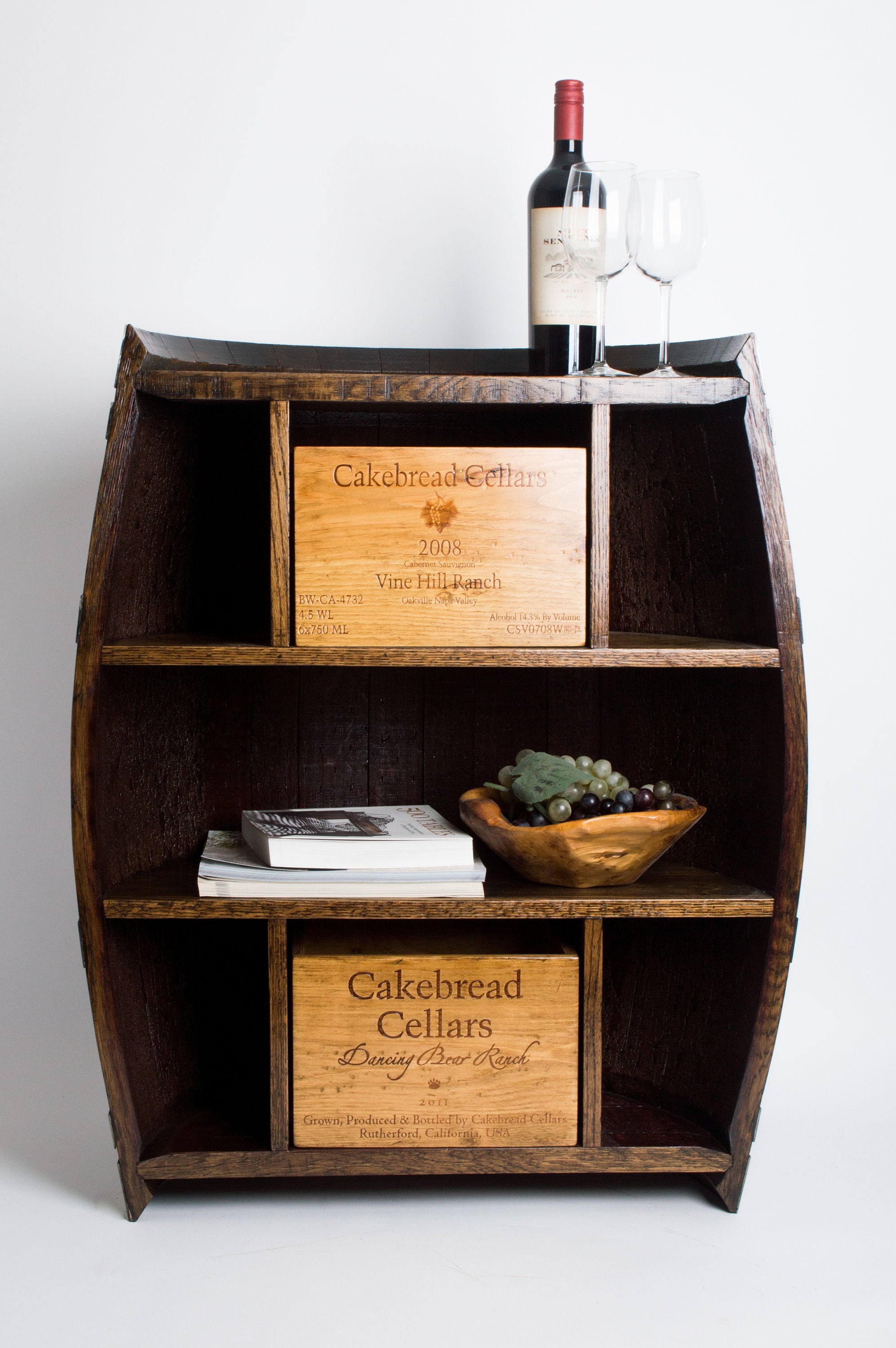 Half Barrel Cabinet With Wine Crate Drawers Etsy Australia