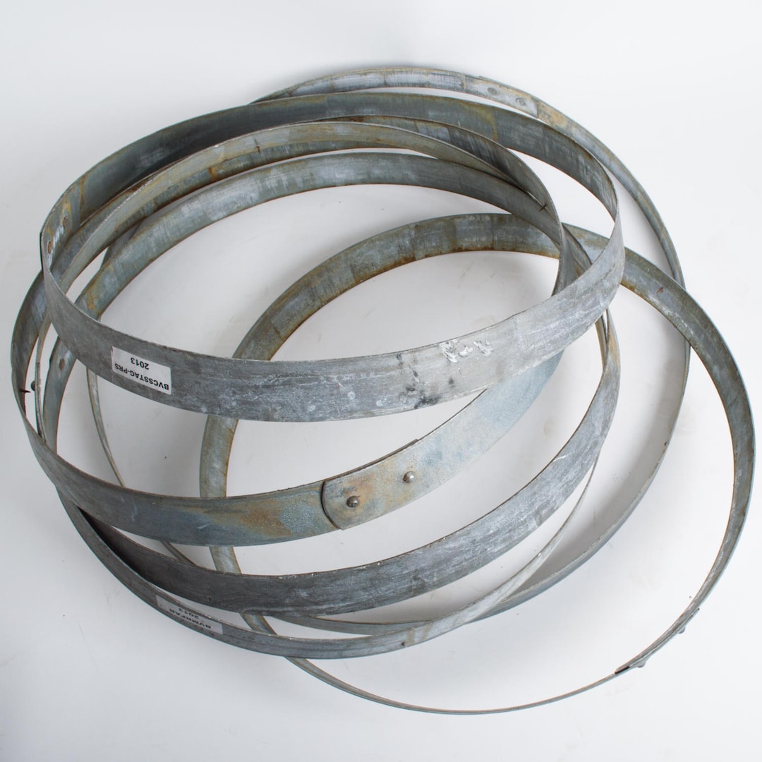 Galvanized Rings 6 Galvanized Napa Wine Barrel Rings/hoops - Etsy