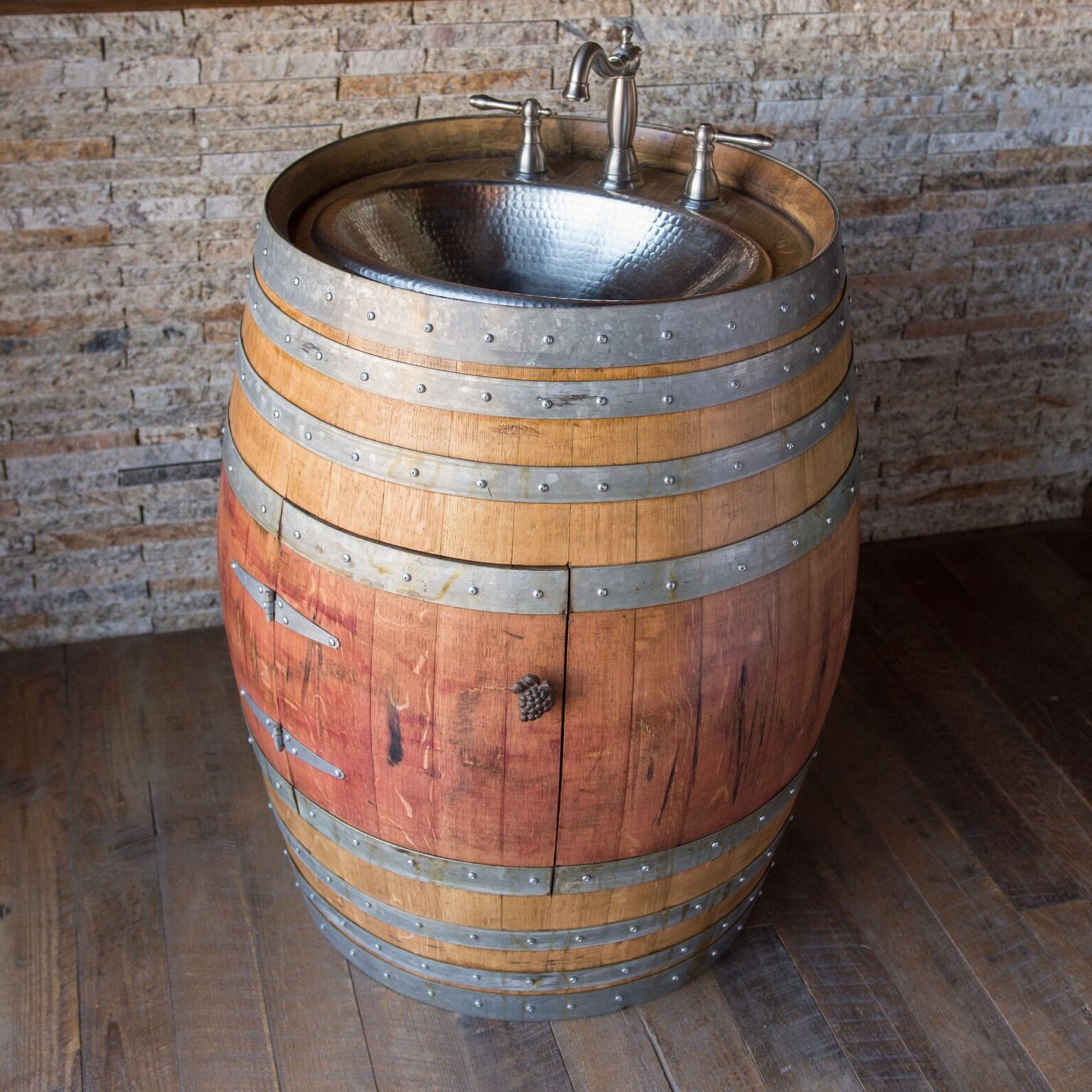 Inverted Wine Barrel Mirror - Etsy