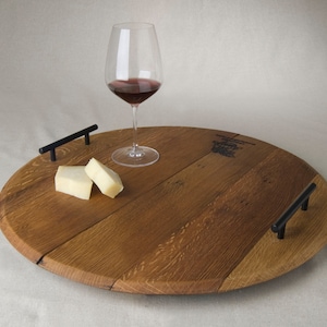 Handled Barrel Head Lazy Susan