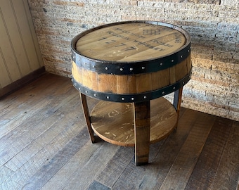 Whiskey Table with Shelf
