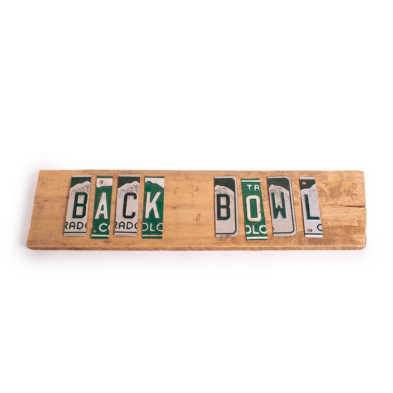 BACK BOWL License Plate Sign - Etsy