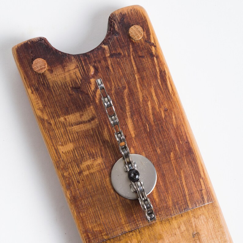 Single Bike Chain Hook on a Wine Barrel Stave Etsy