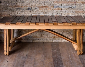 Wine Barrel Bench