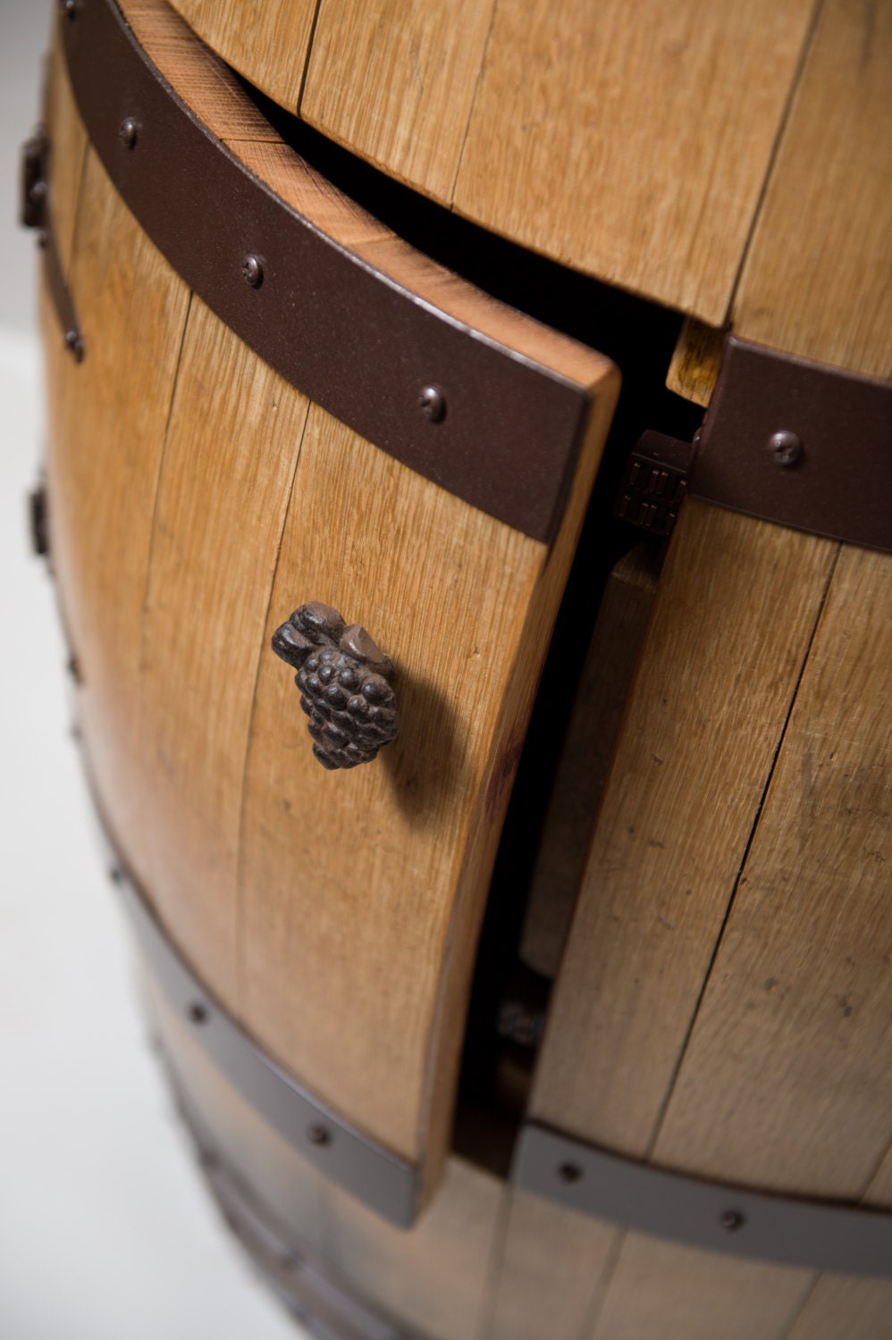 Wine Barrel Vanity With Hammered Copper Sink Modern Faucet Etsy