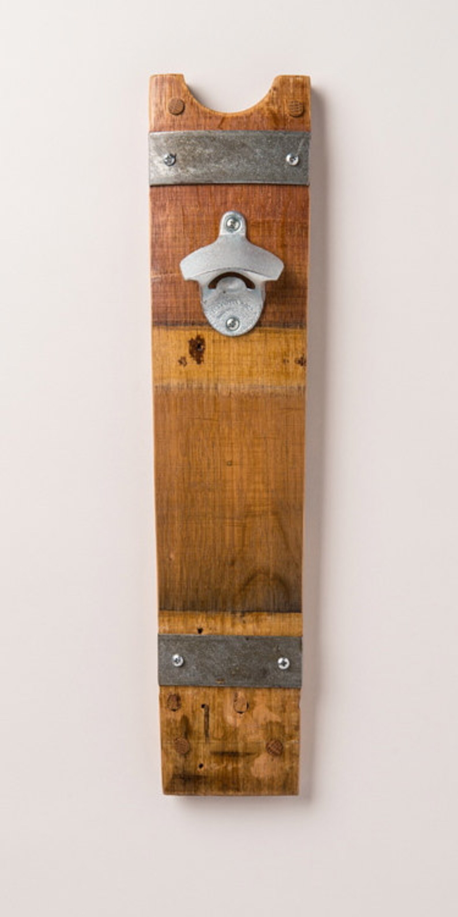 Wine Barrel Bottle Opener With Original Metal Bands Etsy