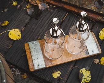 Banded Wine Barrel Soap and Lotion Set