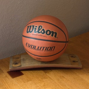 Wine Barrel Basketball Display Stand