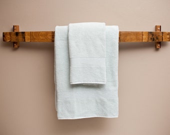 Large Barrel Stave Bath Towel Rack