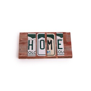 HOME License Plate Sign