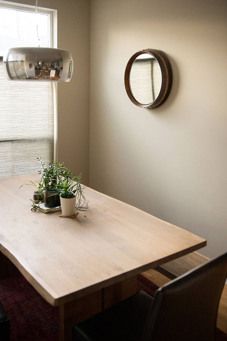 Napa Valley Hammered Copper Wine Barrel Mirror Etsy