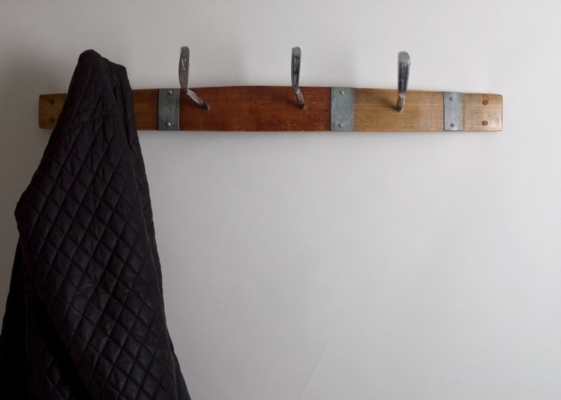 Golf Club Wine Barrel Coat Rack Choice of Finish Etsy