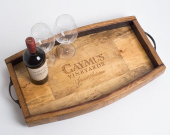 Caymus Wine Crate Tray with Stave Sides