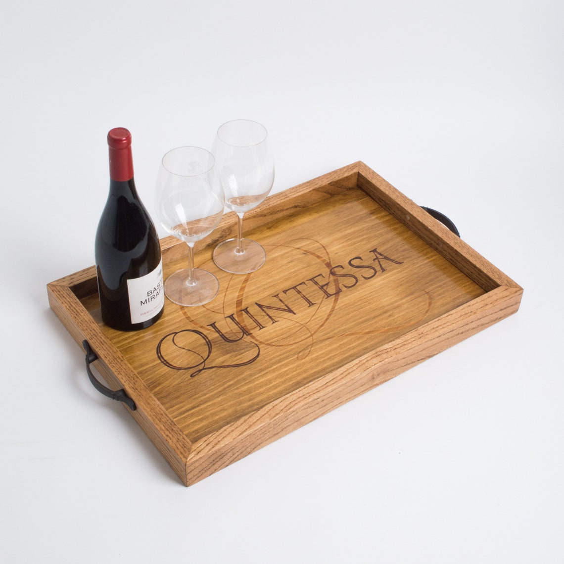 Quintessa Wine Crate Tray Oak Sides Etsy