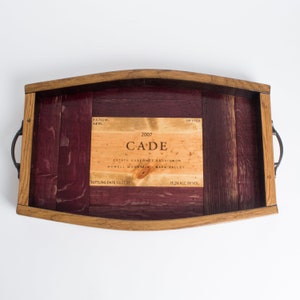 Cade Wine Crate Tray with Barrel Surround and Stave Sides image 4