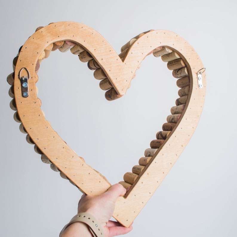 Wine Cork Heart Wreath Etsy