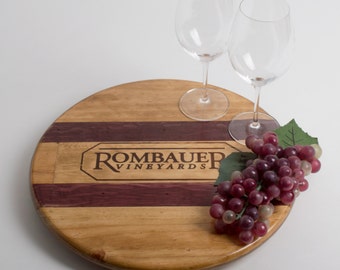 Rombauer Wine Crate Lazy Susan with Inaly