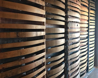 Custom size wall-  Napa Valley Cabernet Wine Barrel Staves