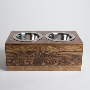 Medium Far Niente Cave Collection Wine Crate Pet Feeder, Choice of Finish Provincial