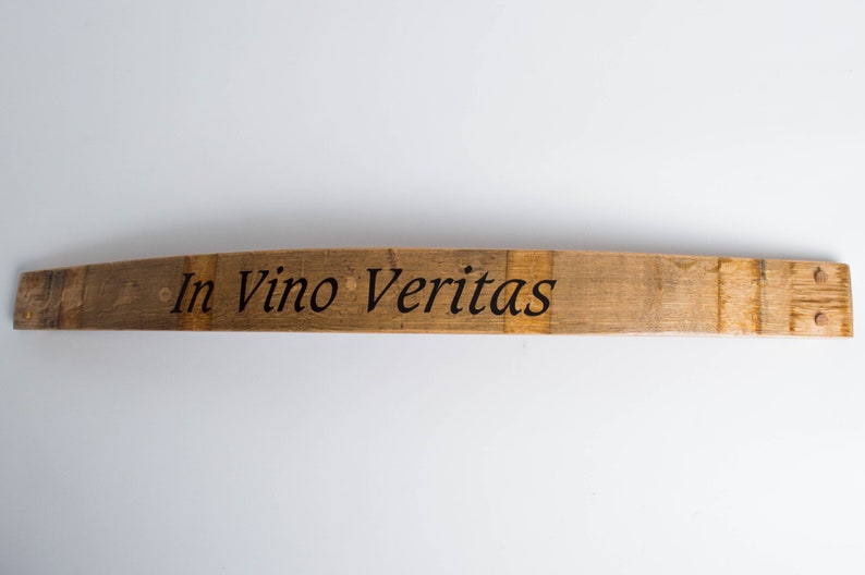 In Vino Veritas Barrel Stave Cellar Sign image 2