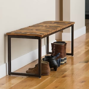 Modern Wine Stave Bench