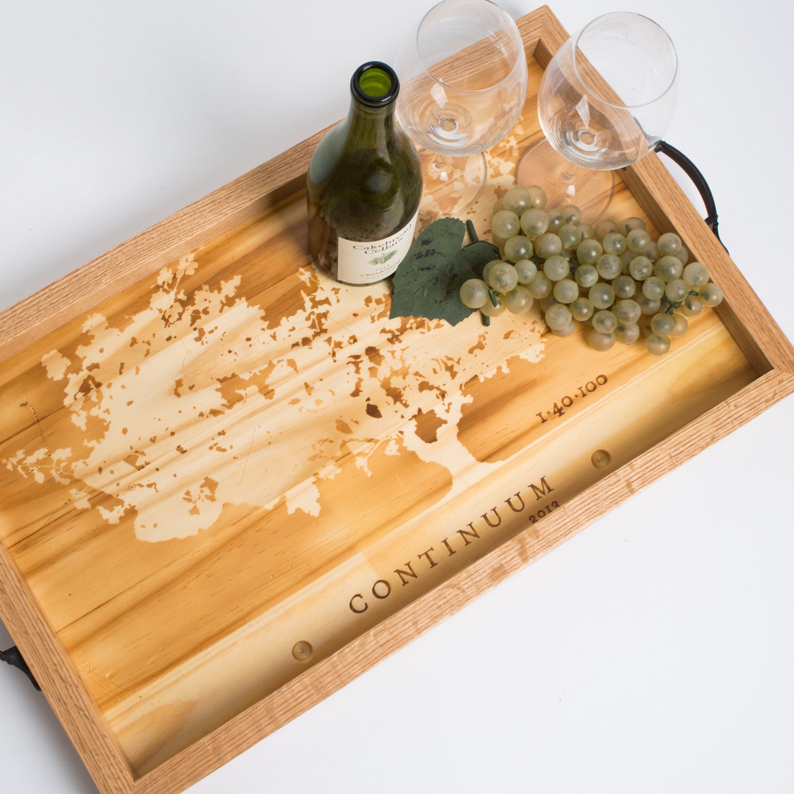 Continuum Wine Crate Tray Oak Sides Etsy