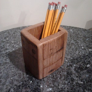 Wine Barrel Pencil and Pen Holder
