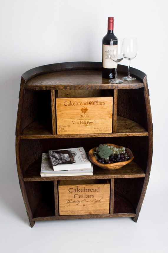 Half Barrel Cabinet With Wine Crate Drawers Etsy UK