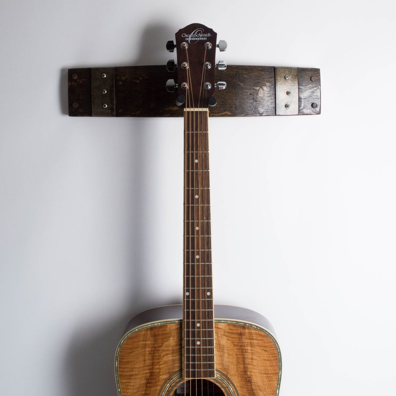 Wine Barrel Guitar Rack Dark Walnut Finish Etsy