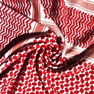 Red white keffiyeh - Etsy 日本