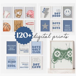 shared boys room decor, brotherhood prints, brother room decor, boys room wall art, toddler boy prints, boy playroom decor