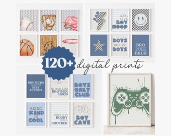 shared boys room decor, brotherhood prints, brother room decor, boys room wall art, toddler boy prints, boy playroom decor