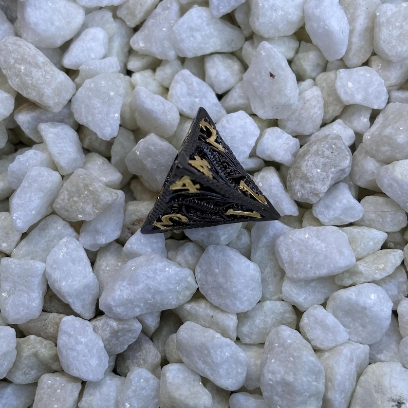 Black Gold Dice, Dragon Dice Set, Gold Dragon Dice, Epic Dice Set