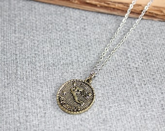 Halskette, Tierkreiszeichen, Edelstahl, astrologische Zeichen, Schmuck Astrologie, Anhänger, Charme, Geschenk für sie, einfach, zart