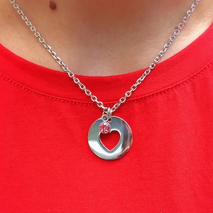 collier, pierre de naissance, bijou naissance, acier inoxydable, cadeau mamie, cadeau maman, collier personnalisé, bijou mois naissance