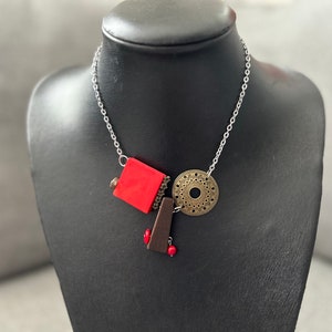 LIQUIDATION, bijoux mode, collier court, bijoux fantaisie, collier turquoise, collier fleur, bijou funky, collier ajustable, inox, cadeau