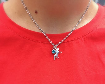 collier, pierre de naissance, bijou naissance, acier inoxydable, cadeau mamie, cadeau maman, collier personnalisé, collier enfant, quebec