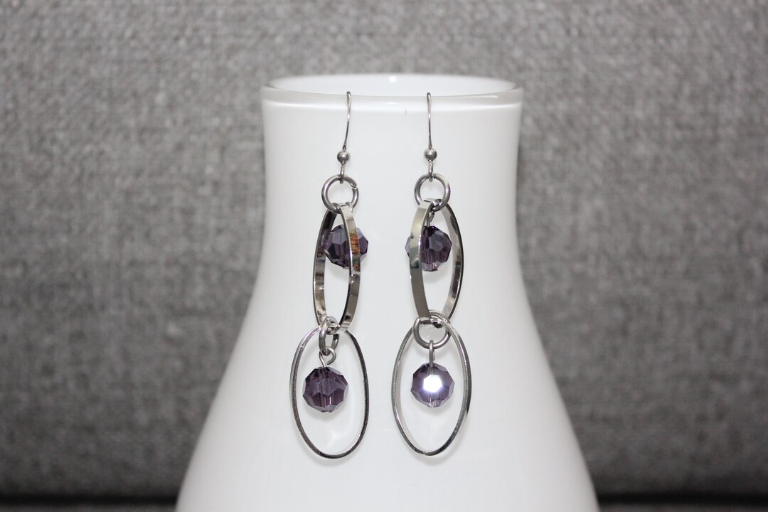 Boucles d'orelles, argent, bjou noel, bjou chc crstal, aretes