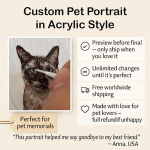 Custom Hand-Painted Pet Portrait in Vintage Frame – Pet Memorial Gift, Dog Memorial Gift, Cat Memorial Keepsake, pet memorial gift image 2