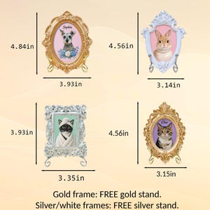 Custom Hand-Painted Pet Portrait in Vintage Frame – Pet Memorial Gift, Dog Memorial Gift, Cat Memorial Keepsake, pet memorial gift image 13