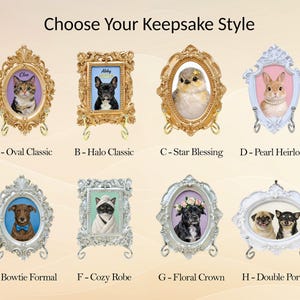 Custom Hand-Painted Pet Portrait in Vintage Frame – Pet Memorial Gift, Dog Memorial Gift, Cat Memorial Keepsake, pet memorial gift image 3