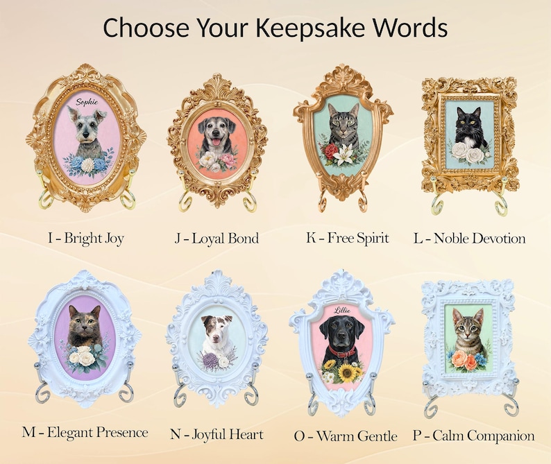 Custom Hand-Painted Pet Portrait in Vintage Frame – Pet Memorial Gift, Dog Memorial Gift, Cat Memorial Keepsake, pet memorial gift image 4