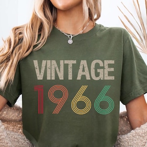 Vintage 1966 Shirt, Birthday Gift For Men, Birthday Best Friend Shirt, Sixties Shirt, Birthday Gift, Born in 1966, 1966 Birthday Sweatshirt