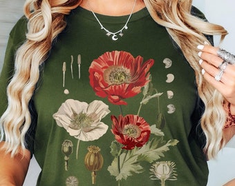 Botanical Shirt,Botanica Tee, Wildflower Shirt, Garden Shirt, Plant Lover Gift,Wildflower Tee,Plant Shirt,Boho Wildflowers,Cottagecore Shirt