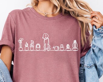 Dog and Plant Shirt, Plant lady shirt, Dog Mom Shirt, Dog Lover Gift Shirt, Plant Lover Gift Shirt, Gift for Mother's Day, Mother Day Shirt