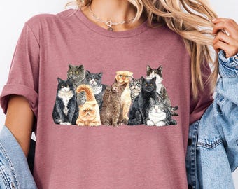 Women Cat Shirt, Cat Shirt, Love Chickens, Animal Shirt, Mothers Day Cat Shirt, Funny Pet Shirt, Cat Lover Shirt, Cat Mom Shirt,Animal Lover