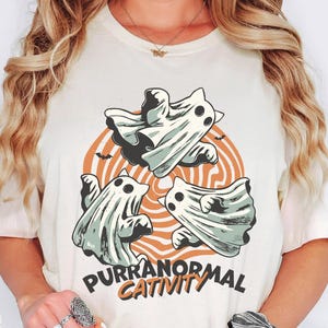 Funny Halloween Cat Shirts, Purranormal Cativity Tee, Black Cat Shirt, Cat Murder Halloween Shirt, Funny Halloween T-Shirt, Black Cats Shirt